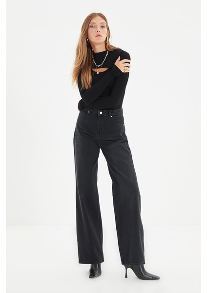 Yüksek Bel 90's Wide Leg Jeans