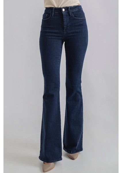 Kadın Koyu Mavi Ispanyol Jeans Koyu Mavi Renk Solmaz Özellikli Super Skinny Model fiyatları