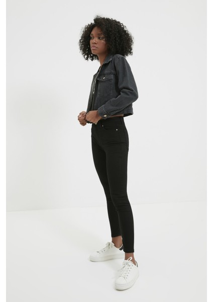 Solmayan Siyah Yüksek Bel Skinny Jeans Toparlayıcı Kot Pantolon fırsatları