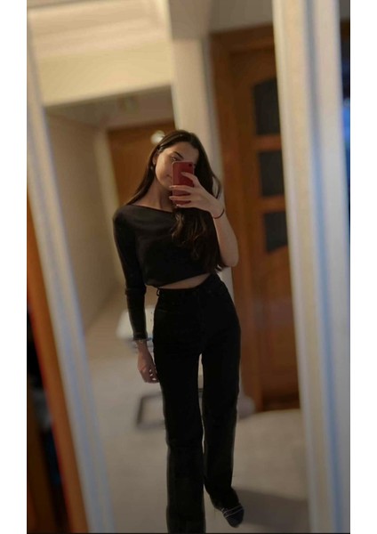 Süper Yüksek Bel Solmaz Kumaş 90's Geniş Paça Palazzo Jeans fiyatları