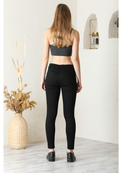 Kadın Solmayan Siyah Skinny Kot Pantolon ( Toparlayıcı) fırsatları