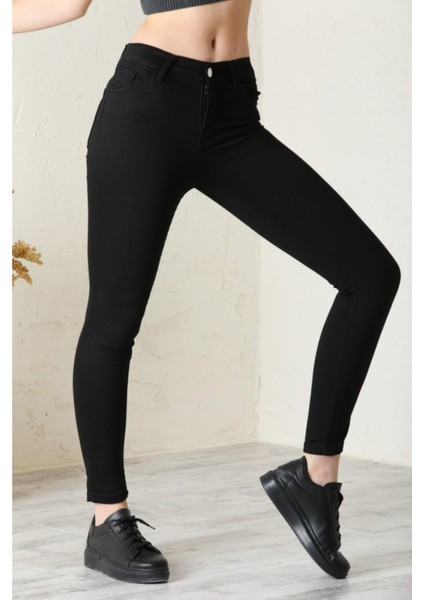 Kadın Solmayan Siyah Skinny Kot Pantolon ( Toparlayıcı) indirimleri