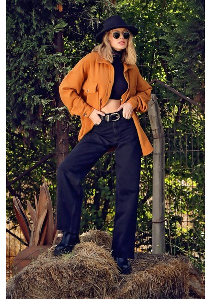 Cep Detaylı Yüksek Bel 90's Wide Leg Jeans fiyatları