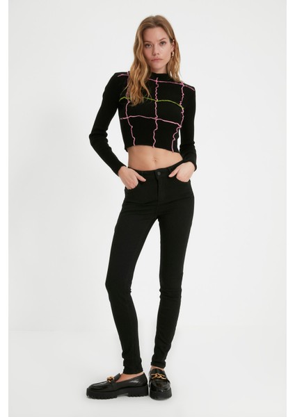 Solmayan Siyah Skinny Jeans Vücudunuzun Şeklini Alan Kot Pantolon
