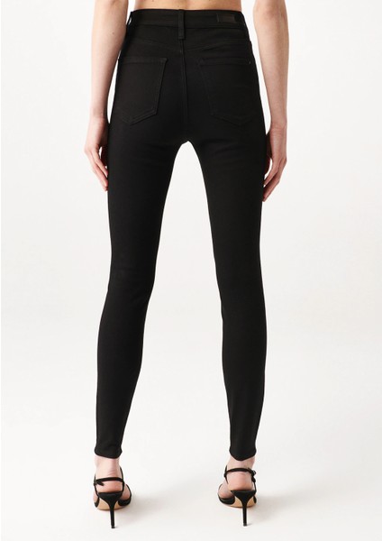 Solmayan Siyah Yüksek Bel Toparlayıcı Kot Pantolon fırsatları