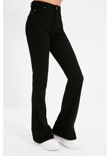 Abella Extra Yüksek Bel Ispanyol Paça Solmayan Flare Jeans modelleri