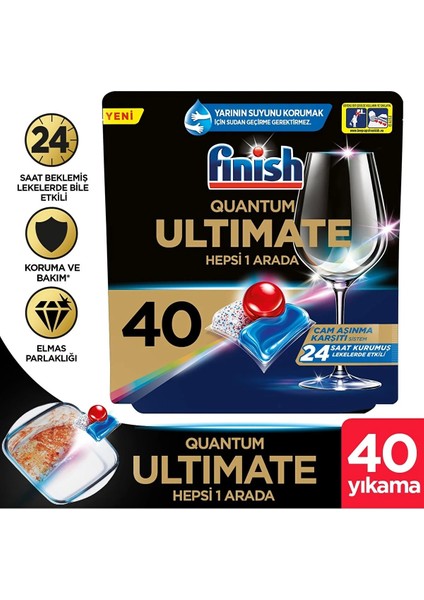 Quantum Ultimate 40 Kapsül Bulaşık Makinesi Deterjanı Tableti