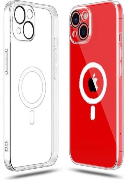 Apple iPhone 14 Plus Kılıf Magsafe Kamera Korumalı Sert Pc Lüx Kapak