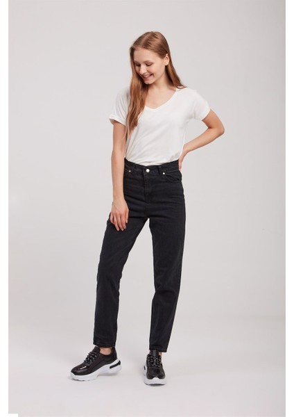 Kadın Boyfriend Füme Kot Pantolon Jeans