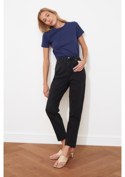 Kadın Boyfriend Siyah Kot Pantolon Jeans