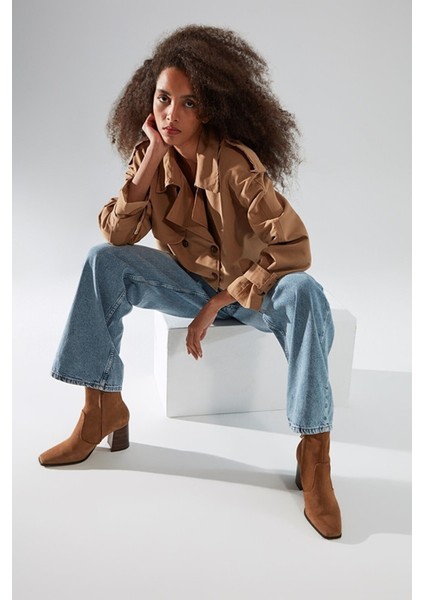 Lydia Solmayan Mavi Kar Yıkama Likralı Salaş Jean - Süper Yüksek Bel Bol Paça Kot Pantolon modelleri