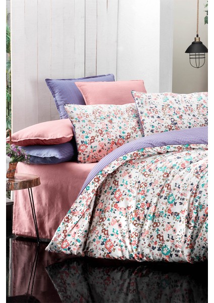 Tamara Pembe Tek Kişilik %100 Pamuk Flanel (Pazen) Nevresim Takımı