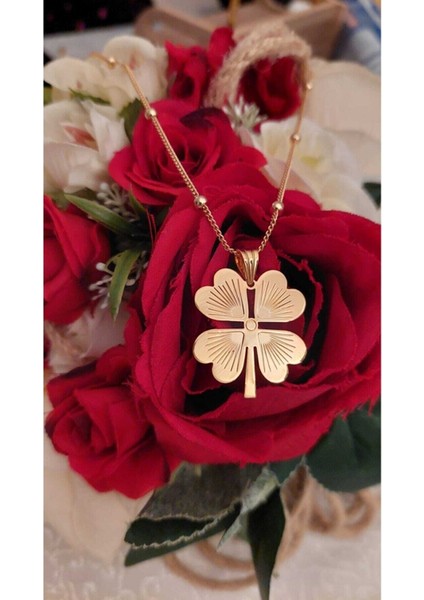 Kadın Top Zincirli Yonca Kolye