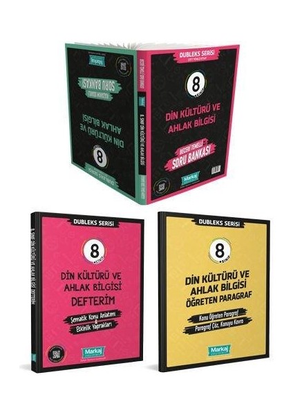 8. Sınıf Dubleks Seri Din Kültürü ve Ahlak Bilgisi Seti (3 Kitap)