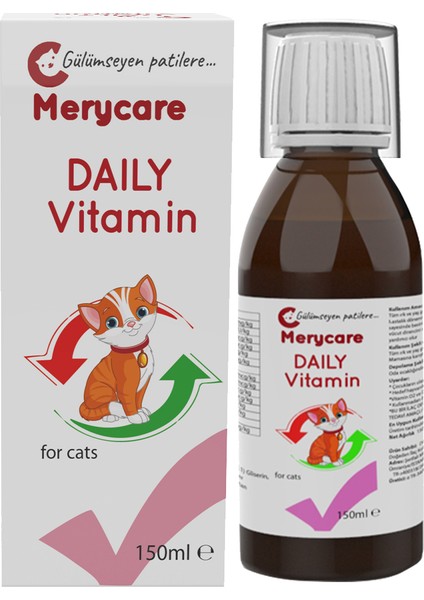 Merycare Kediler Için Daily Vitamin - 150ML