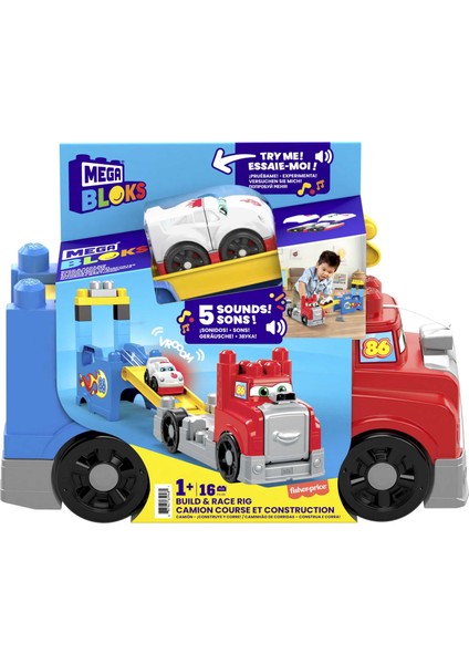 Araç Ve Tır Oyun Seti, 1-5 Yaş Arası Çocuklar İçin, 16 Parçadan Oluşan Blok Oyuncakları Fvj01