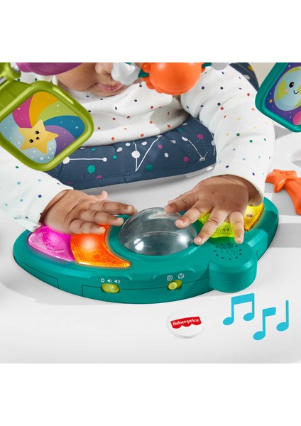 ​​Fisher-Price Astro Kitty Jumperoo, Ayarlanabilir Zıplayan Koltuk, Işıklar, Müzik Ve İnteraktif Oyuncaklar İle Uzay Temalı Bebek Aktivite Merkezi Hbg73