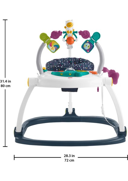 ​​Fisher-Price Astro Kitty Jumperoo, Ayarlanabilir Zıplayan Koltuk, Işıklar, Müzik Ve İnteraktif Oyuncaklar İle Uzay Temalı Bebek Aktivite Merkezi Hbg73