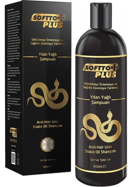 Softto Plus Anti Hair Loss Organic Snake Oil Moisturising Shampoo 400 Ml