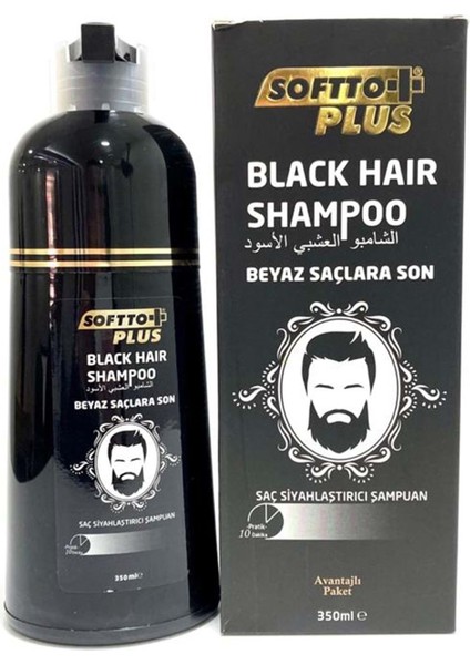 Black Hair Herbal Shampoo Doğal Görünümlü Siyahlaştırıcı Şampuan 350 Ml