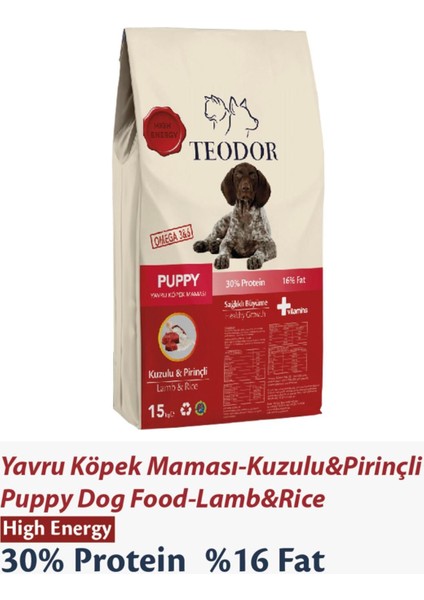 Yavru Köpek Maması Kuzulu Pirinçli 15 kg