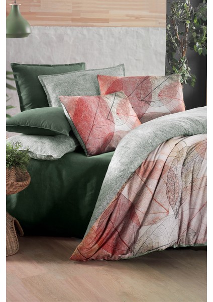 Gamora Yeşil Çift Kişilik %100 Pamuk Flanel (Pazen) Nevresim Takımı