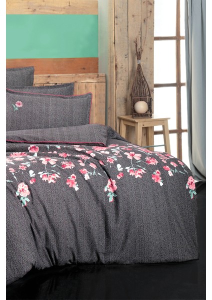 Şiva Siyah Çift Kişilik %100 Pamuk Flanel (Pazen) Nevresim Takımı fiyatları