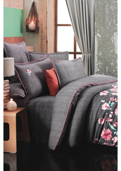 Şiva Siyah Çift Kişilik %100 Pamuk Flanel (Pazen) Nevresim Takımı modelleri