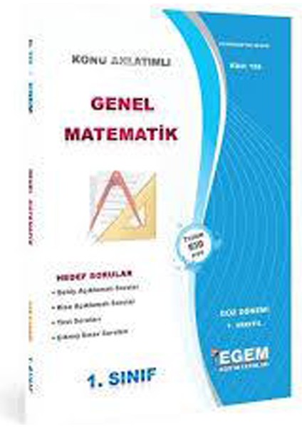 1. Sınıf 1. Yarıyıl Genel Matematik K.a Güz Dönemi