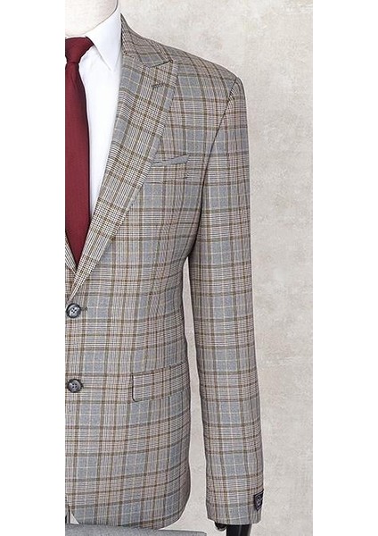 Erkek Slim Fit Sivri Yaka Gri Drop 6 Takım Elbise fiyatları