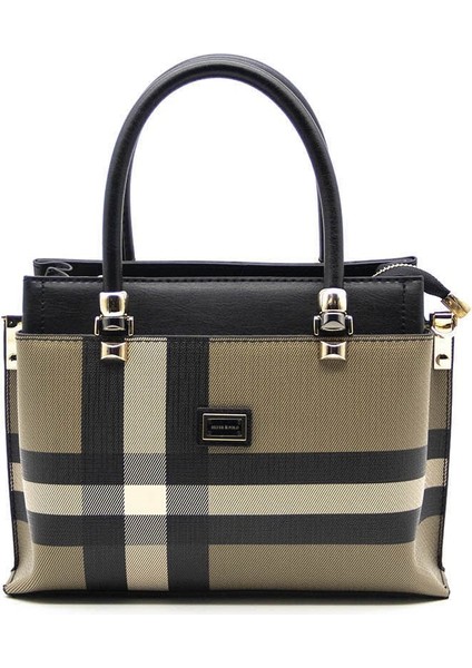 Silver Polo Kadın El Çantası Kahve - Siyah NV826