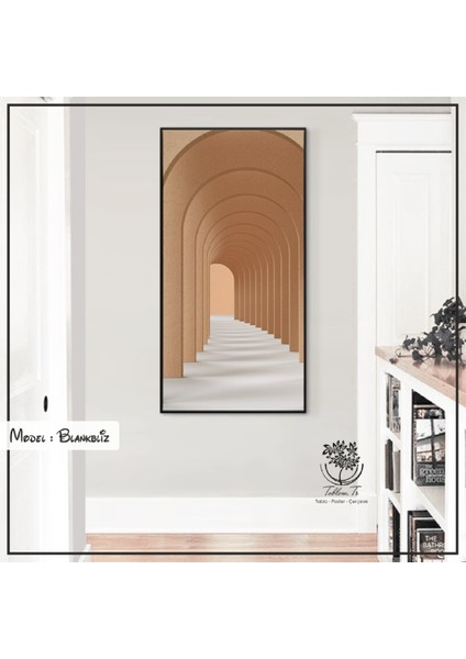 Metal Çerçeveli Gerçek Camlı Tablo Blankbliz 1li Set