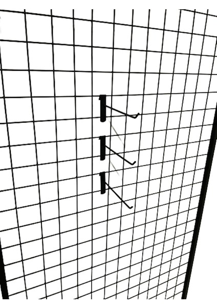 Akkaya Dekorasyon Gri Dekor Sık Telli Duvar Pano Stant 90*190 Cm, Aksesuar Standı, Mağaza Askılığı, Çok Amaçlı Stant