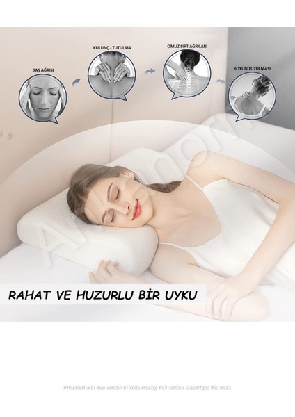 Visko Ortopedik Boyun Yastığı Visco Boyun Yastığı Boyun Düzleşmesi Için Özel Yastık