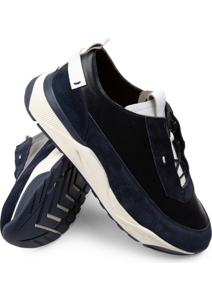 Hakiki Süet Lacivert Sneaker Erkek Ayakkabı