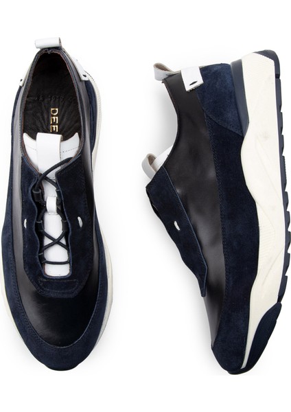 Hakiki Süet Lacivert Sneaker Erkek Ayakkabı