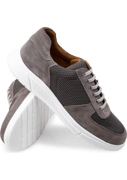 Hakiki Süet Gri Sneaker Erkek Ayakkabı