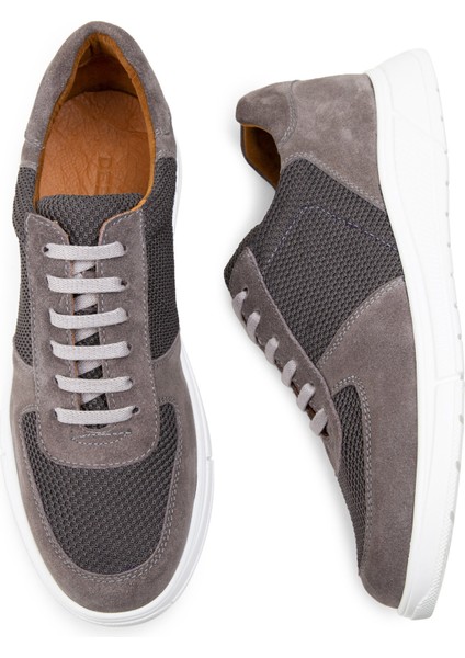 Hakiki Süet Gri Sneaker Erkek Ayakkabı