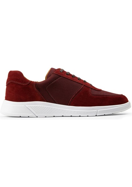 Hakiki Süet Bordo Sneaker Erkek Ayakkabı
