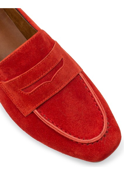 Hakiki Süet Kırmızı Kadın Babet indirimleri