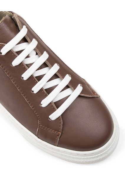 Hakiki Deri Kahverengi Sneaker Kadın Ayakkabı indirimleri
