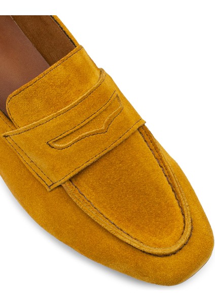 Hakiki Süet Sarı Kadın Babet indirimleri