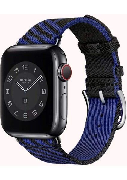 Apple Watch Ultra 49 mm Uyumlu Hermes Hasır Kumaş Kordon Renkli Özgün Tasarım Kayış modelleri