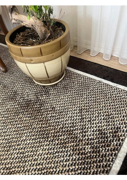 Liselda Model Hasır Jüt Sisal Bordürlü Görünümlü Dekoratif Halı modelleri