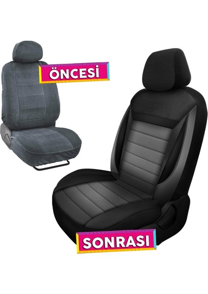 Ford Escort Uyumlu Koltuk Kılıfı Enigma Serisi - Gri