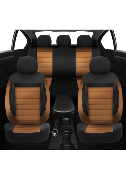Fiat Palio Uyumlu Koltuk Kılıfı Enigma Serisi - Taba