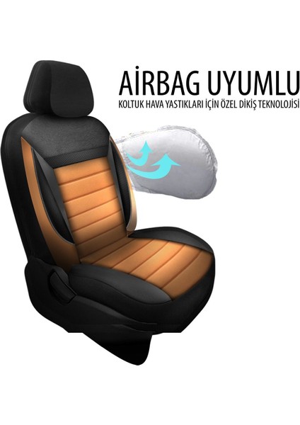 Fiat Palio Uyumlu Koltuk Kılıfı Enigma Serisi - Taba