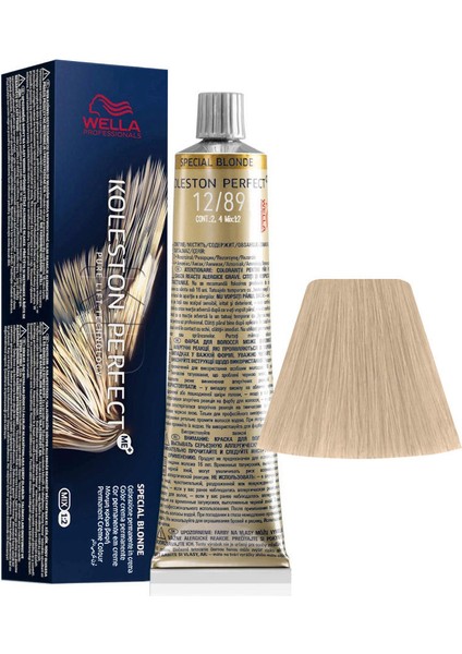 Koleston Perfect Me+ 12/89 Extra Blonde Pearl Defined Natural Vibrant Dazzling Permament Hair Color Cream 60ML