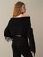 Kadın Siyah Oversize Kazak 4