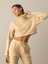Kadın Bej Oversize Crop 1